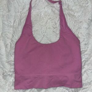 Pink halter top